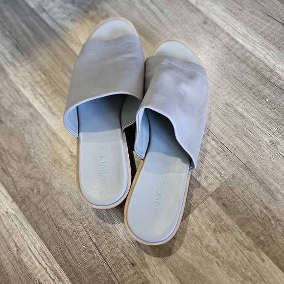 Vince. Saskia Leather Slides - Picture 5 of 7
